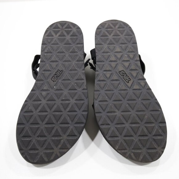Teva Universal Original Black Nylon Lightweight Flat Adjustable Sandals - 8 - Picture 7 of 7